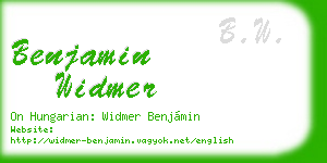 benjamin widmer business card
