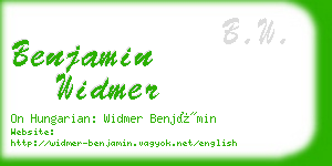 benjamin widmer business card